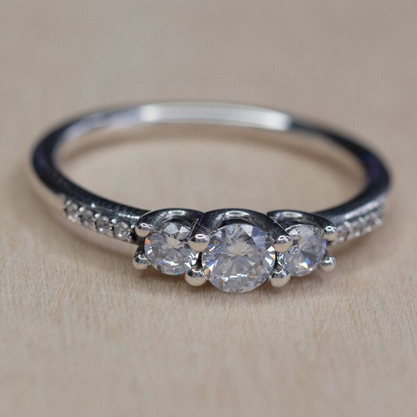 925 Sterling Silver Fairy Glitter Ring Clear CZ Pendentif pour la Saint-Valentin Designer Women's Ring 196242CZ Fashion Gift Diamond Ring