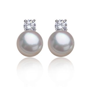 925 Sterling Silver Fine Fine Jewelry Stud oorbellen Freshwater Pearl Earring For Women Wedding Engagement Gifts Brincos