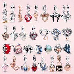 925 Sterling Silver Fit Pandoras Charms Bracelet Perles Charm Jewelry Mother Love Gift