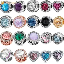 Argent sterling 925 pour les breloques pandora perles authentiques Bracelets perles Sparkling Pave Crystal Series Beaded