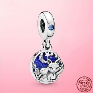 925 Sterling Silver Fox & Rabbit Dangle Charm fit Original Pandora Bracelet Necklace DIY Pendant Silver Jewelry Gift