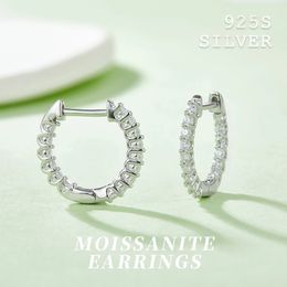 Petites boucles d'oreilles en argent Sterling 925, plein de diamants, bijoux à la mode pour femmes, accessoires de mariage, 240112