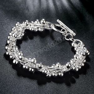 925 Bracelet sphérique en argent sterling pour femmes bijoux de fête de fiançailles de mariage