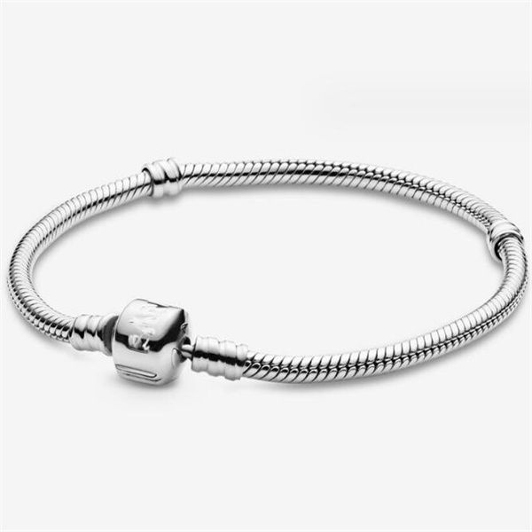 Pulsera colgante de plata de ley 925, cadena básica, joyería hecha a mano, cuentas al por mayor, hueso de serpiente, entrega gratuita, Ge001