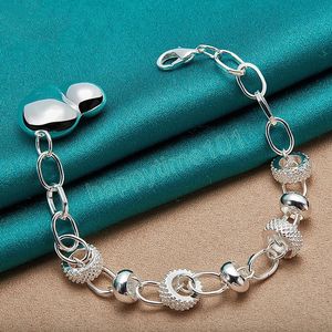 925 Sterling Silver Heart Love Chain armband voor vrouwen Wedding Engagement Party Fashion Jewelry