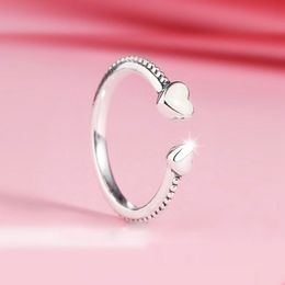 925 Sterling Silver Hearts of Love Ring met zilveren email Fit Pandora Jewelry Betrokkenheid bruiloftliefhebbers Fashion Ring