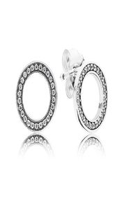 Boucles d'oreilles rondes creuses en argent sterling 925 CZ adaptées aux bijoux de mariage, cadeau de fête, boucles d'oreilles plaquées or rose pour femmes2441214