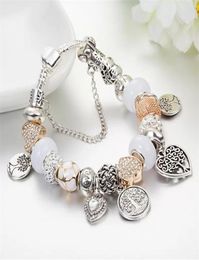 925 Bracelets de charme de bijoux en argent sterling kit Peter Pan charme maman perle bricolage Style8097522
