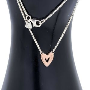 925 Sterling Silver Sieraden Free Hand Love Heart Ketting Hoorring Sets Designer Pandora Designer Necklace For Women Pendant Set Verjaardagsgeschenken 380089C01 Annajewel