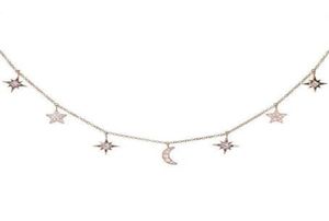 925 Bijoux en argent sterling Love Moon Colliers Star Pendants Chaîne Chain Collier Collier Femmes Bijoux Bijoux T190622445683