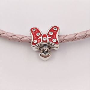 925 Sterling Zilveren Sieraden Maken van Pandora Stijl Disny Miny Mouse Pavé Bow Charm Chain Bead Bangles Moeder Dochter Armbanden voor Vrouwen Kettingen 7501057371131p