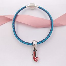 Fabricación de joyas de plata de ley 925 pandora Disny Miny Mouse Shoe charm cadena de cuentas madre e hija pulseras para mujeres hermana regalo collares niñas caja de bricolaje Pand-C9633