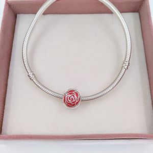 925 Sterling Zilveren Sieraden Pandora Disny Belle Enchanted Rose Charm Dames Armbanden Initial Kettingen Ketting Geassorteerde Beaded for Kids Bangle DIY Style 791575NL09