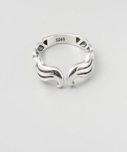 925 Sterling zilveren sieraden vleugels vorm retro zilveren zilveren open ring sieraden5417224