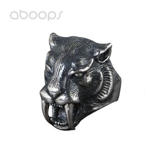 925 Sterling Silver Leopard Head Ring sieraden voor mannen maat 95125240412