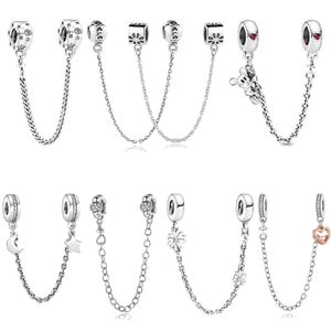 925 Sterling Silver Lettre Amour Charme Chaîne De Sécurité Européenne Et Américaine Populaire Bijoux DIY fit Pandora Bracelet Collier pour Femmes Cadeau De Fête