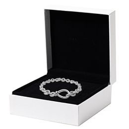 925 Sterling Silver Link Chain Bracelets Fit Pandora Perles Charmes Femmes Cadeau Avec Logo Original Box 1pcs Drop Shippings