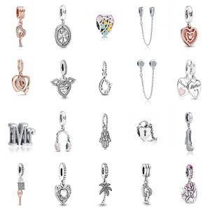 925 Sterling zilveren liefde hart ronde hanger diy prachtige kraal geschikt voor pandora armband dames mode-sieraden vakantie feest cadeau