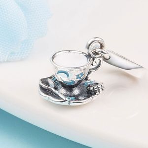 925 Sterling Silver Magical Cup of Tea Dange Bead past Europese sieraden Pandora Style Charmakbanden