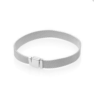 925 Sterling Silver Mesh Bracelet pour Pandora Fashion Party Bijoux Designer Bracelets Pour Femmes Hommes Petite Amie Cadeau Couple bracelet avec Coffret Original