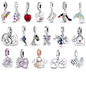 925 argent Sterling maman coeur breloques arc-en-ciel voyage tour breloques arbre généalogique breloque ajustement Pandora bracelet pour femmes bijoux cadeau