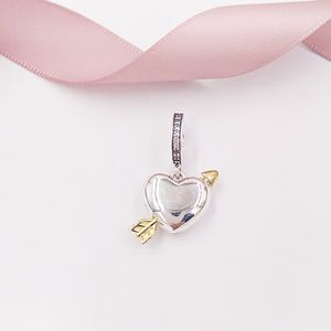 925 Sterling Silver Mom Sieraden Kit Cupidepijl van Love Diy Charms Pandora Bracelet Anniversary Gifts for Women Her Chain Bead Necklace B801113 Annajewel