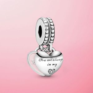 925 argent Sterling mère fille coeurs balancent perles breloque ajustement Original Pamura bracelet à breloques bijoux maman maman cadeau Q0531