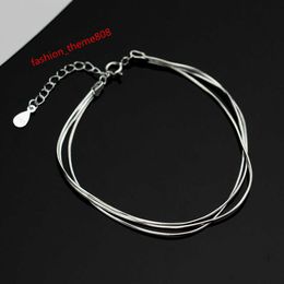 925 Sterling Silver Multi Layered Snake Chain armbanden mode -sieraden voor vrouwen