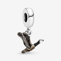 925 argent sterling nouveau pendentif de canard bracelet à breloques de mode perles d'oie pour les femmes bijoux de créateur bricolage ajustement bracelet de style Pandora bibelots