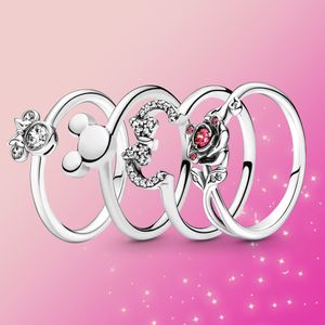 925 Sterling Zilver New Fashion damesring Rose Gloss Ring Geschikt voor originele Pandora, een speciaal cadeau voor vrouwen