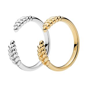 925 Sterling Silver Open Grains Ring voor vrouwelijke mannen met originele doos ingesteld voor Pandora Yellow Gold Polated Party Jewelry Rings