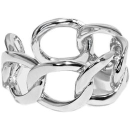 925 Sterling zilveren open ring vrouwelijke persoonlijkheid niche design ins trendy high-end mesh twist chain wijsvinger mode-sieraden