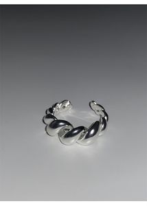 925 Sterling Zilver Open Twist Ring Vrouwelijke Mode Persoonlijkheid Niche Design Light Luxe Koude Wind Hoge Sieraden