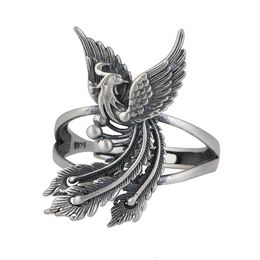 925 Joya de anillo de pájaro de Phoenix Bird de plata esterlina Sterling