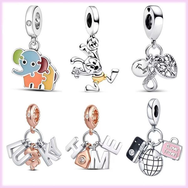 Argent sterling 925 Pandora Charm Camera Vêtements pour femmes, Pendentif porte-bonheur, Convient pour le bracelet original DIY Bijoux féminins Accessoires de mode Production