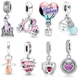 Colgante Pandora Charm de plata de ley 925 adecuado para joyería de diseñador de pulsera y globo de aire caliente Bombilla eléctrica Love Bead Gift, Pandora Box de cortesía