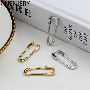 Boucles d'oreilles en forme de trombone en argent Sterling 925 pour femmes et hommes, bijoux créatifs couleur or argent, tendance poisson, S-E1436