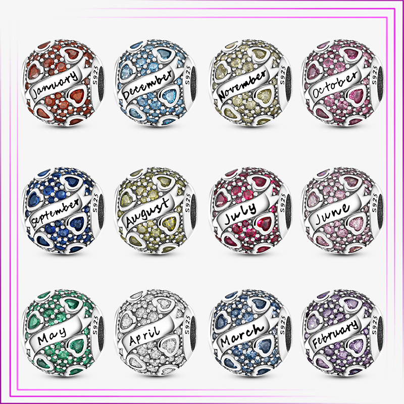 925 contas pendentes de prata esterlina Sparkling Home Heart para Charms Original Diy Heart Charm Jewelry Gifts for Women