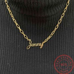 Collar personalizado de plata de ley 925, collar personalizado con nombre para mujeres y niñas