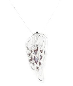 925 Sterling Zilver Kies een Parel Kooi Engel Vleugel Medaillon Hanger Ketting Boutique Lady Gift K10411203523