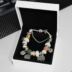 925 Sterling verzilverde stamboomarmband voor Pandora Snake Chain Charmakbanden voor vrouwen vriendin cadeau handketen feestje sieraden met originele boxset