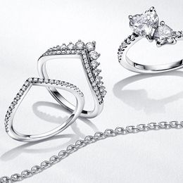 925 Sterling Silver Princess Sieraden Crown Heart Ring Fit origineel voor vrouwelijke liefhebbers Pandora Charms Sieraden Diy Making
