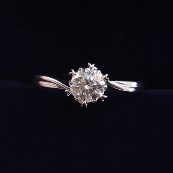 Bague en argent sterling 925 1ct IJ couleur Lab bijoux en diamant style flocon de neige anniversaire 211217