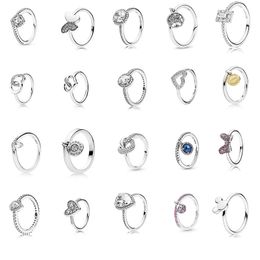 925 Sterling Silver Ring Shiny Love Butterfly Style Fashion Temperament Paren om klassieke sieraden gratis levering te bellen
