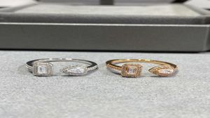 925 Sterling zilveren ringen voor dames trouwring 18k roségouden openingsring ontwerp 23231001