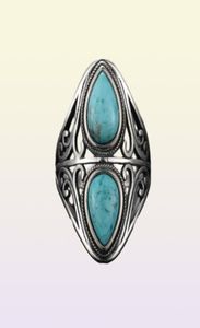 925 Sterling Silver Rings Origineel ontwerp Vintage Natural Turquoise Ring For Women Men Vrouw Fine Jewelry Gifts 20102696875282396457