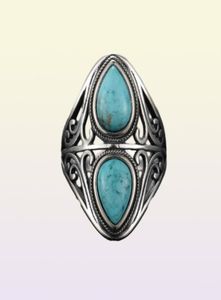 925 bagues en argent Sterling conception originale Vintage bague Turquoise naturelle pour femmes hommes femmes bijoux fins cadeaux 20102696875281046837