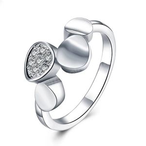 925 Sterling Silver Round Ring For Woman Fashion Wedding Engagement Party Gift Charm Jewelry