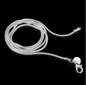 925 Sterling Silver Smooth Snake Chain Collier Homard Fermoirs Chaîne De Noce Bijoux Taille 1mm 2mm 3mm 16 pouces --- 30 pouces