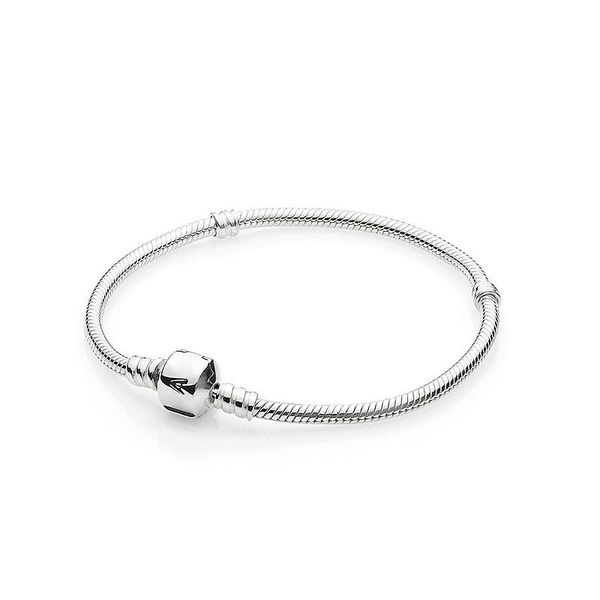 Bracelet à breloques en argent sterling 925 serpent avec boîte d'origine pour bijoux de fête Pandora Cassic pour femmes Bracelets à breloques pour hommes Usine en gros